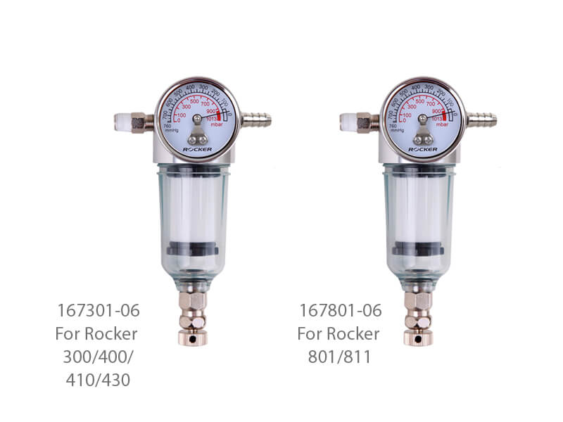 ROCKER Moisture Trap / Vacuum Regulator for ROCKER 300/300DC/400/410/430,Include Prote™ Filter Cartridge