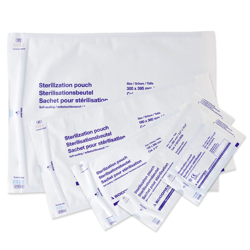 Socorex Sterilization Pouch Qualitix 3210, Autoclavable, Sterilized, 83 x 160 mm, 200 PK