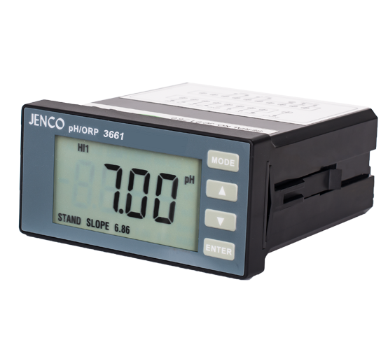 Jenco pH/ORP Controller/Transmitter Voltage Output, LED Display, 1/8 Din Panel Mount