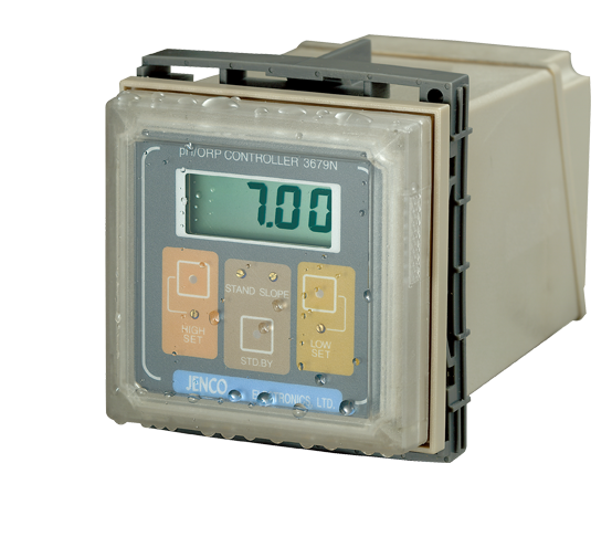 Jenco pH/ORP Transmitter/Controller, LCD Display, Ip-65 Case (pH/Mv/ORP, 4-20 mA Output, 1/4-Din Panel Mount)