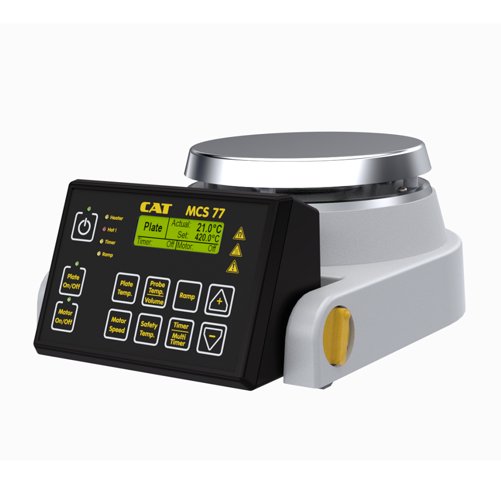 CAT Programmable Magnetic Hotplate Stirrer MCS 77, 115V/60Hz, 1600 RPM, 10 L, 330 °C