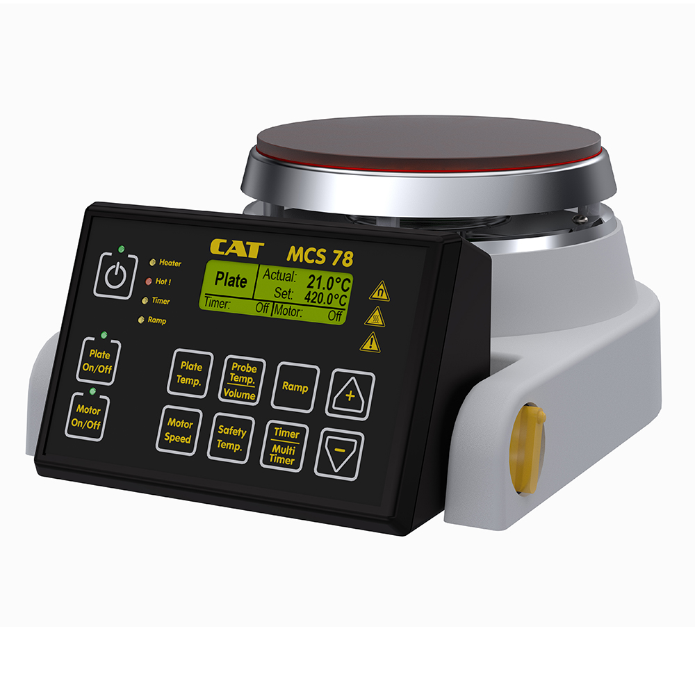 CAT Programmable Magnetic Hotplate Stirrer MCS 78, 115V/60Hz, 1600 RPM, 10 L, 440 °C