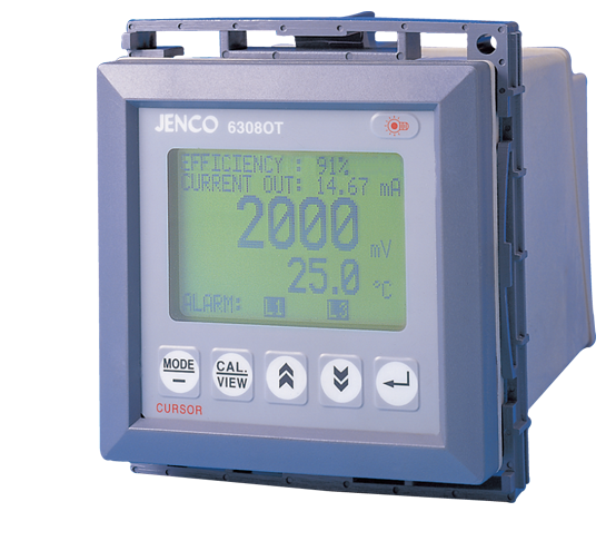 Jenco Analyzer Graphic Display, 3-Relays, Ip-65 Case, RS-485 Interface (ORP, Temperature, 4-20 mA, 1/4-Din Panel Mount)