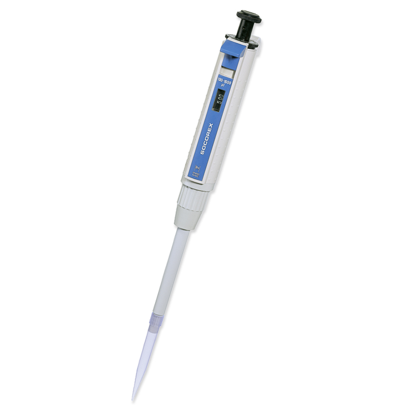 Socorex Digital Pipette, Calibrex 822, Autoclavable, 0.2 to 2 µL, Micro Tip, 10 µL, 1 Channel