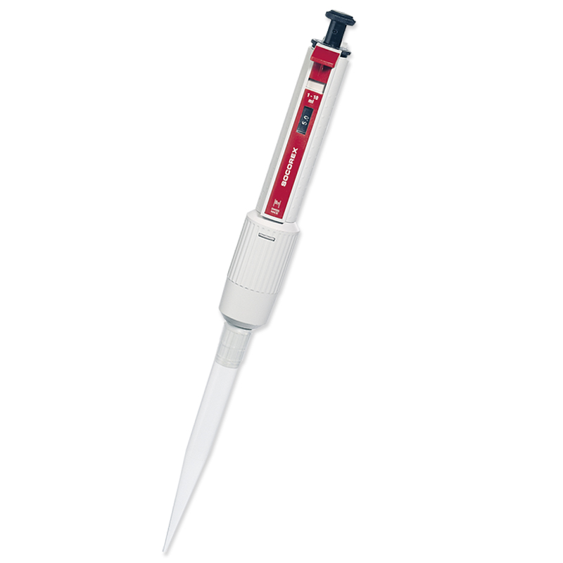 Socorex Digital Pipette, Calibrex 832, Autoclavable, 0.2 to 2 mL, Macro Tip, 2 mL, 1 Channel