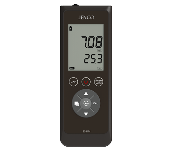 Jenco Handheld Optical DO/Temp Meter Kit, Includes 9031M Optical DO/Temperature Meter, 9031P Optical DO Sensor, Case Carrying Case