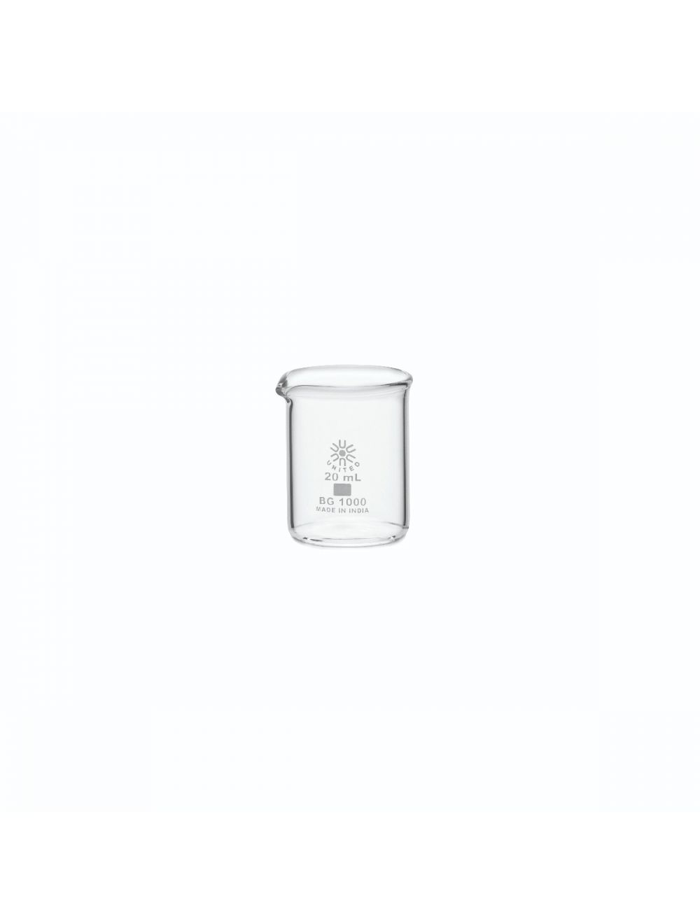 UNITED SCIENTIFIC Borosilicate, Graduated, 20mL.12/Pkg