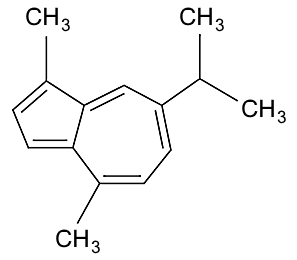 Guaiazulene (1,4-Dimethyl-7-isopropylazulene), 99.5%, CAS No. : [489-84-9] 