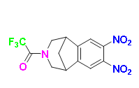 1-(7,8-dinitro-4,5-dihydro-1H-1,5-methanobenzo[d]azepin-3(2H)-yl)-2,2,2-trifluoroethanone, CAS # 230615-59-5,C13H10F3N3O5, MW 345.23, 98%