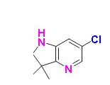 6-chloro-3,3-dimethyl-2,3-dihydro-1H-pyrrolo[3,2-b]pyridine, CAS # 1604818-09-8, C9H11ClN2, MW 182.65, 98%