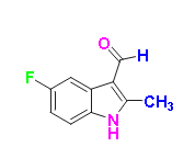 5-fluoro-2-methyl-1H-indole-3-carbaldehyde, CAS # 815586-68-6, C10H8FNO, MW 177.18, 98%