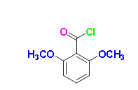 2,6-dimethoxybenzoyl chloride, CAS # 1989-53-3, C9H9ClO3, MW 200.62, 98%