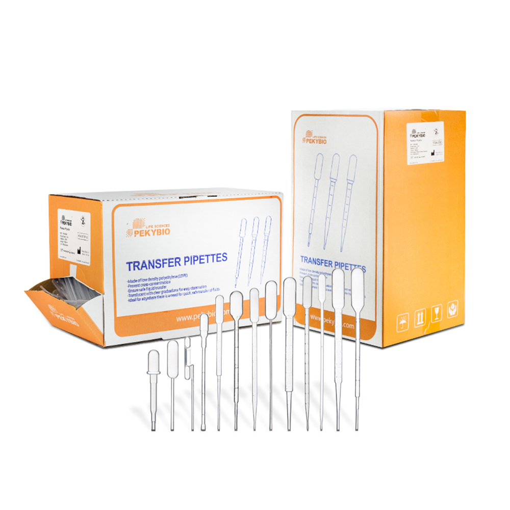 3mL Graduated Pasteur Pipette. Double Scale. Length 160mm. Full Volume 7mL. Clear. Non-Sterile 500 pcs/pack