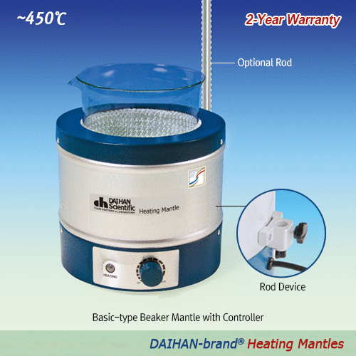 Daihan Heating Mantle Al-Case, Stirrer, w/Control, B.100mL 120V