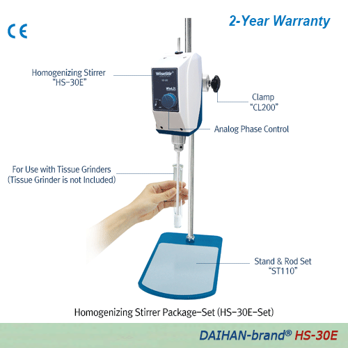 Daihan Stirrer Homogenizing HS-30E-Set, w/ST110, 120V