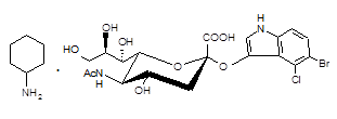 5-Bromo-4-chloro-3-indolyl-α-D-N-acetylneuraminic acid cyclohexylamine salt (X-NANA), 98%, CAS No. : [153248-52-3] 