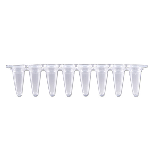 Rose 0.1mL qPCR 8-Strip (with Separate Optical Strip Caps), Natural/Clear, 120/pk