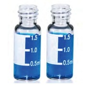 Rose 2mL Clear Glass 12x32mm Flat Base 8-425 Screw Thread Vial with Label. 100pcs/pk.