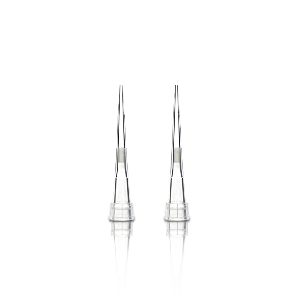 10uL Pipette Tip. Non-filter. Clear. Bulk. Non-Sterile 1000 pieces/bag.