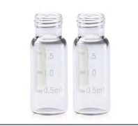 Rose 2mL Clear Glass 12x32mm Flat Base 9-425 Screw Thread Vial with Label. 100pcs/pk.