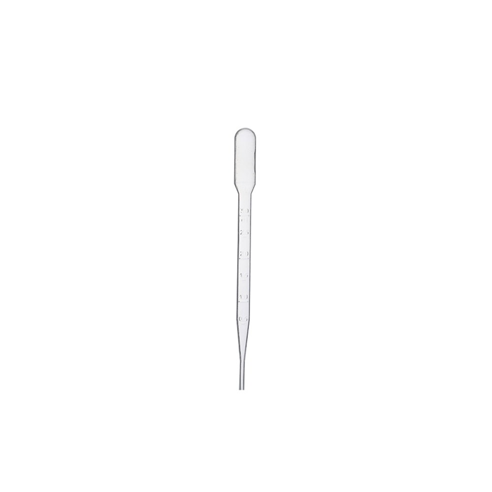 2mL Graduated Pasteur Pipette. Single Scale. Length 155mm . Full Volume 5mL. Bulk Pack. Clear. Non-Sterile  500 pcs/pack