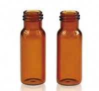 Rose 2mL Amber Glass 12x32mm Flat Base 9-425 Screw Thread Vial. 100pcs/pk.