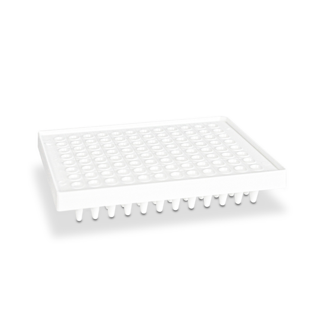 0.2mL 96-Well PCR Plate. Semi Skirt. Flat deck. Clear. Non- Sterile 10 pieces/bag. 1bag/pack. 5packs/carton