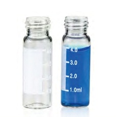 Rose 4mL Clear Glass 15x45mm Flat Base 13-425 Screw Thread Vial with Label. 100pcs/pk.