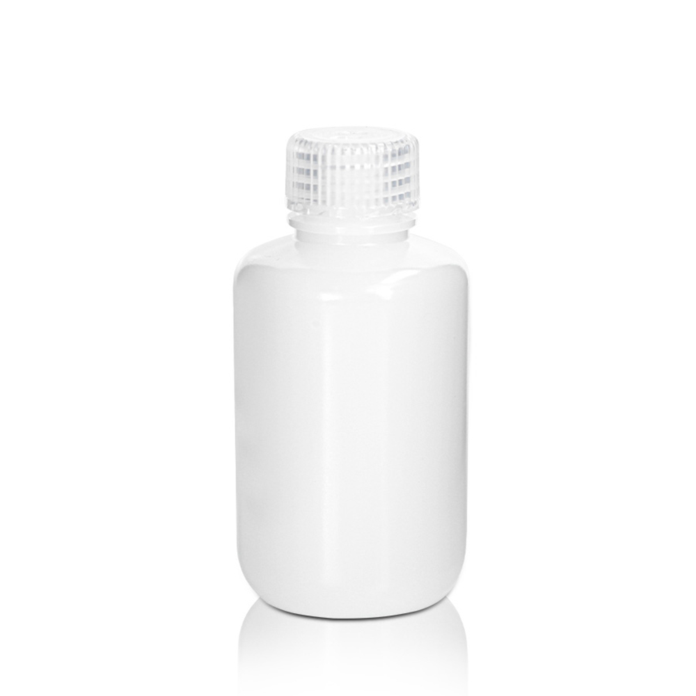 125mL HDPE Reagent Bottle and Cap. Narrow Mouth. Natural. Non-Sterile 25 pieces/bag. 10bags/carton