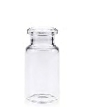 Rose 10mL Clear Glass 22.5x46mm. 20mm Beveled Edge. Flat Bottom. Crimp Headspace Vial. 100pcs/pk.