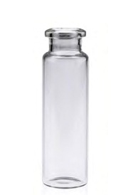 Rose 20mL Clear Glass 22.5x75mm. 20mm Beveled Edge. Flat Bottom. Crimp Headspace Vial. 100pcs/pk.