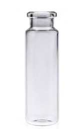 Rose 20mL Clear Glass 22.5x75mm. 20mm Beveled Edge. Rounded-Flat Bottom. Crimp Headspace Vial. 100pcs/pk.