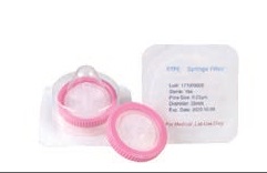 Rose Sterile 25mm PTFE Hydrophilic Syringe Filter 0.22um with Outer Ring.50pcs/pk.