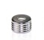 Rose 18mm Silver Color Open Top Metal Cap .100pcs/pk.