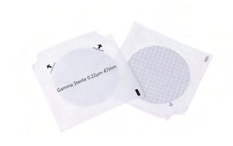 Rose 47mm Sterile MCE Grid Membrane White Membrane/Black 0.22um. 100pcs/pk.