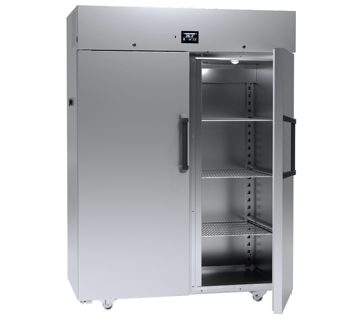 Pol-Eko ST500 COMFORT SMART BOD Incubator, 1,365 Liter Volume. 115 V, 60Hz Powder coated steel exterior with solid door and mono-block cooling, and automatic defrosting.