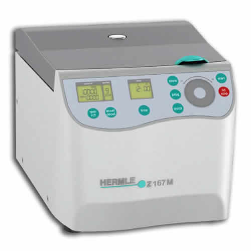 HERMLE Z167m Micro Centrifuge, Includes 18 x 1.5/2.0mL Rotor, 14,000rpm /15,994 xg,115V